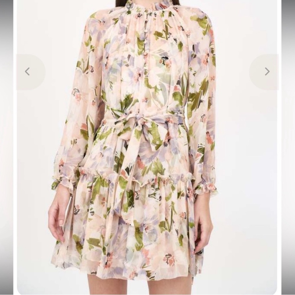 Elegant Long Sleeve Floral Dress